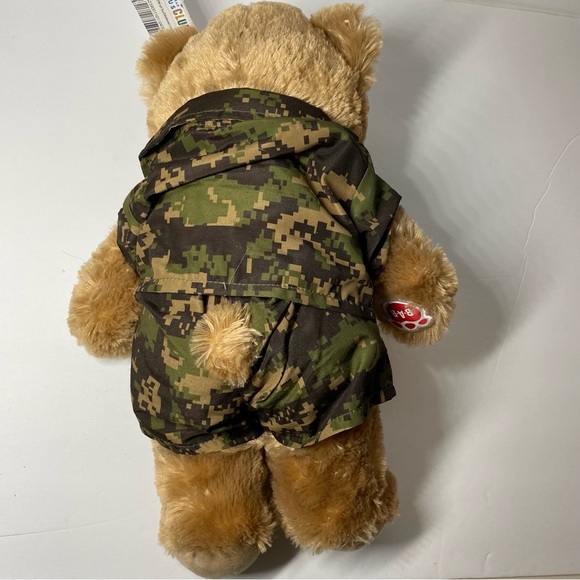 Build A Bear Lil Brownie Cub Brown Teddy Bear Stuffed Animal in Military Outfit - Picture 3 of 9